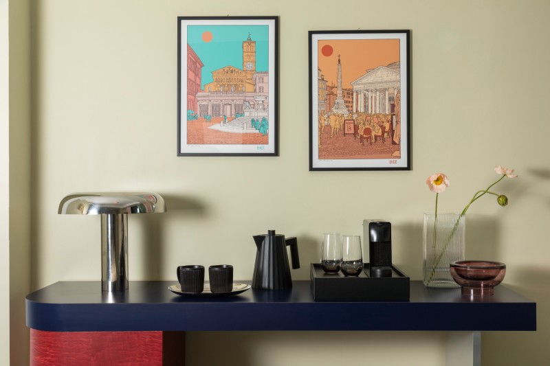 Dettaglio amenities e arredi della camera superior in moderno hotel a Roma - Moderno Hotel Roma, BZAR hotels a Roma